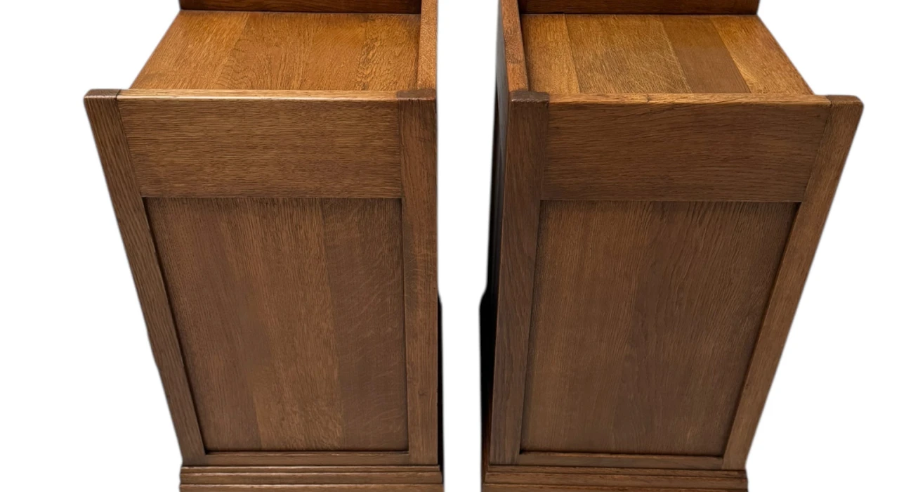 Two Art Deco Modernist Nightstands or Bedside Tables, 1920s